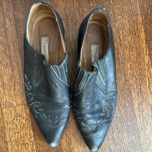 Black Leather Booties